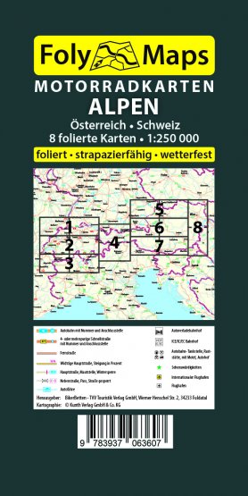 Blattschnitt Folymaps Alpen 2024